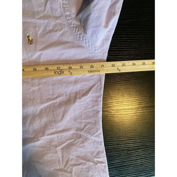 Ralph Lauren Mens Large Slim Stretch Oxford Long Sleeve Button Down Shirt Purple - Picture 7 of 8